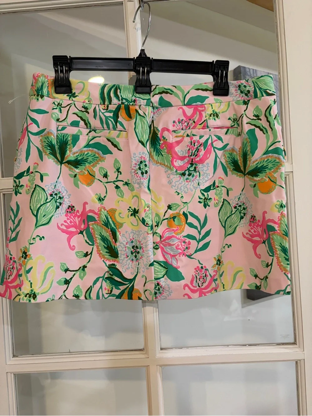Lilly Pulitzer Colette Knit Skort Pink Floral Via Amore Spritzer Botanical Sz 8